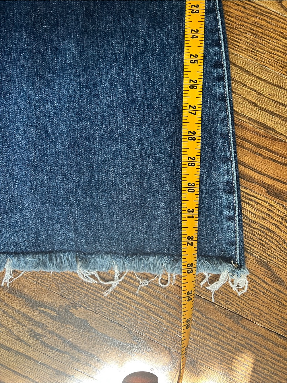 RISEN High Rise Extreme Flare Jeans | Raw Hem Stretch Denim | Size 28 | NWOT - Picture 6 of 6